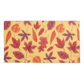 Waterverf rode herfstbladeren kussensloop (Achterkant-Links)