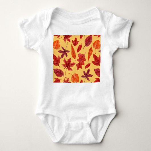 Waterverf rode herfstbladeren romper (Voorkant)