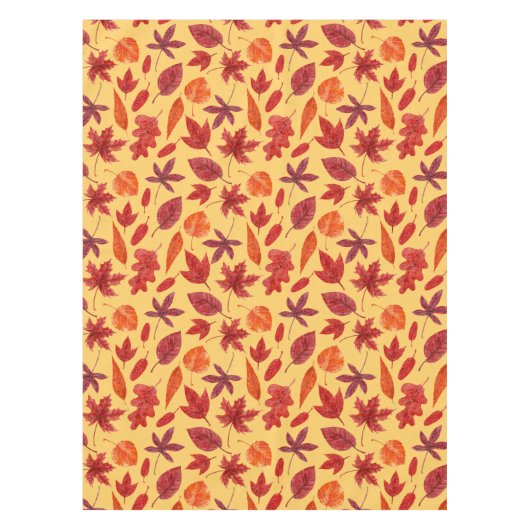 Waterverf rode herfstbladeren tafelkleed (Voorkant)