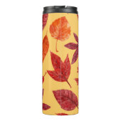 Waterverf rode herfstbladeren thermosbeker (Achterkant)