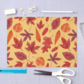 Waterverf rode herfstbladeren tissuepapier (Craft)