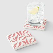 waterverf rode hete Spaanse peper Stenen Onderzetter (Zijkant)