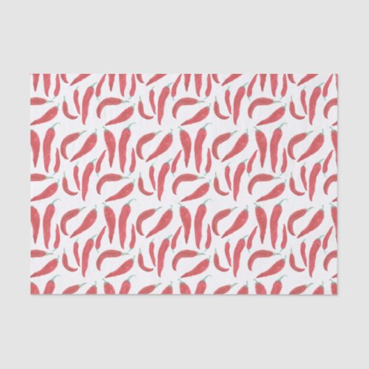 waterverf rode hete Spaanse peper Tissuepapier (Voorkant)