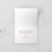 Waterverf Rode Kardinaal Begrafenis Dank u Kaart (Binnen)