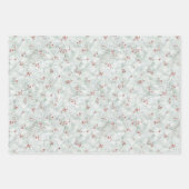 Waterverf Rode Kardinaal Kerstwinter Inpakpapier Vel (Voorkant 2)