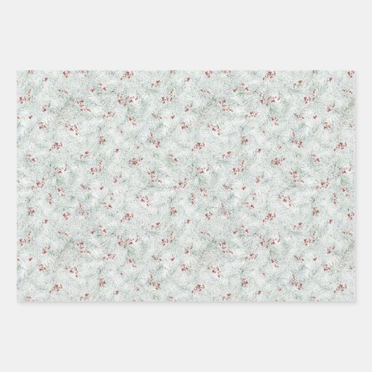 Waterverf Rode Kardinaal Kerstwinter Inpakpapier Vel (Voorkant 2)