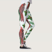 waterverf Rode Kardinaalvogel Leggings (Rechts)