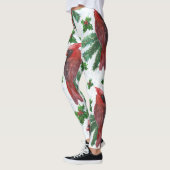 waterverf Rode Kardinaalvogel Leggings (Links)
