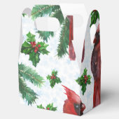 waterverf rode kardinale vogel bedankdoosjes (Geopend)