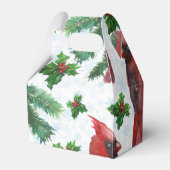 waterverf rode kardinale vogel bedankdoosjes (Voorkant Zijde)