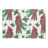 waterverf rode kardinale vogel kussensloop (Voorkant)