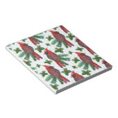 waterverf rode kardinale vogel notitieblok (Schuin)