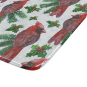 waterverf rode kardinale vogel snijplank (Hoek)