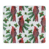 waterverf rode kardinale vogel snijplank (Voorkant)