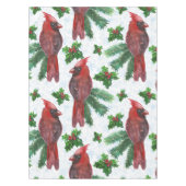 waterverf rode kardinale vogel tafelkleed (Voorkant)