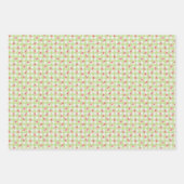 Waterverf Rode Kersen Pastel Kleur Gingham Inpakpapier Vel (Voorkant 3)