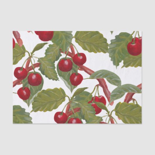 Waterverf  rode kersen tissuepapier (Voorkant)