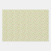 Waterverf Rode Kersenpastel Kleur Gingham Inpakpapier Vel (Voorkant 3)