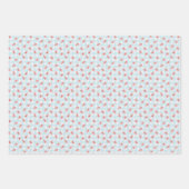 Waterverf Rode Kersenpastel Kleur Gingham Inpakpapier Vel (Voorkant 2)