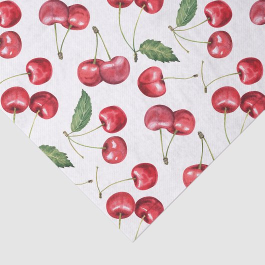 Waterverf rode kersenvrucht tissuepapier (Detail)