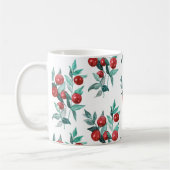 Waterverf Rode Kerst Bessen Patroon Koffiemok (Links)