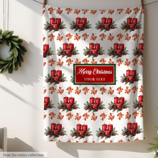  waterverf rode kerstkaarsdeken fleece deken