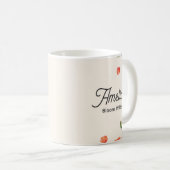 Waterverf Rode Klaproos Bloemige Monogram Wilde Bl Koffiemok (Voorkant rechts)