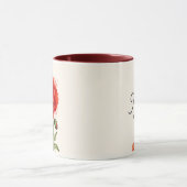 Waterverf Rode Klaproos Bloemige Monogram Wilde Bl Mok (Midden)