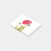 Waterverf rode klaprozen bloemen chic rustiek post-it® notes (Schuin)