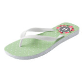 Waterverf Rode Klaprozen Roze Roos Stippen Teenslippers (Schuin)