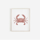 Waterverf rode krab print