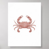 Waterverf rode krab print (Voorkant)