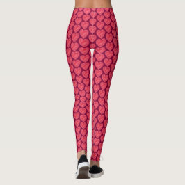 Waterverf rode kunst leggings