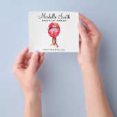 Waterverf rode lippen en lippenmake-up flyer (Hand)