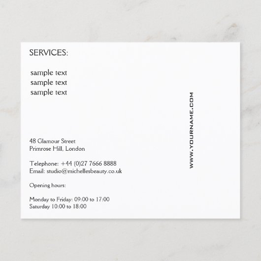 Waterverf rode lippen en lippenmake-up flyer (Achterkant)