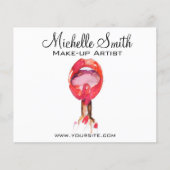 Waterverf rode lippen en lippenmake-up flyer (Voorkant)