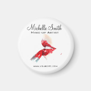 Waterverf rode lippen en lippenmake-up magneet