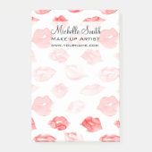 Waterverf rode lippen patroon make-up post-it® notes (Voorkant)