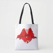 Waterverf rode lippen tote bag (Voorkant)