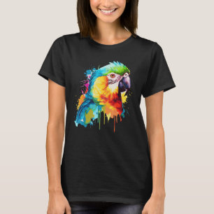 Waterverf Rode Macaw Parrot kleurige vogel 1 T-shirt