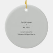 Waterverf rode noordelijke kardinale vogelpest keramisch ornament (Achterkant)