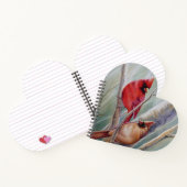 Waterverf rode noordelijke kardinale vogelpest notitieboek (Binnen)