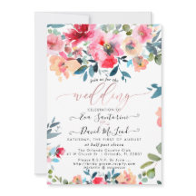 Waterverf Rode Ombre Tuin Rozen Bruiloft