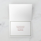 Waterverf Rode & Oranje Zinnia's Verjaardag Kaart (Binnen)