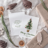 Waterverf Rode Ornamenten Boom Vrolijk Kerstfeest Feestdagenkaart