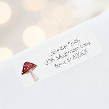 Waterverf Rode Paddestoel Herfst Retouradres