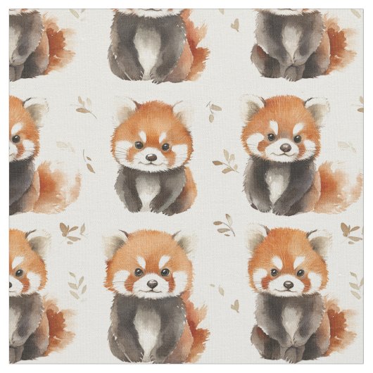 Waterverf rode panda's stof (Close Up)
