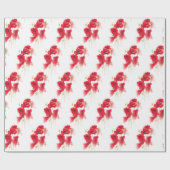 Waterverf Rode papaver Cadeaupapier (Vlak)