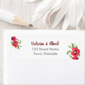 Waterverf Rode papaver Etiket (Insitu)