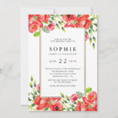 Waterverf Rode papaver Kaart (Voorkant)